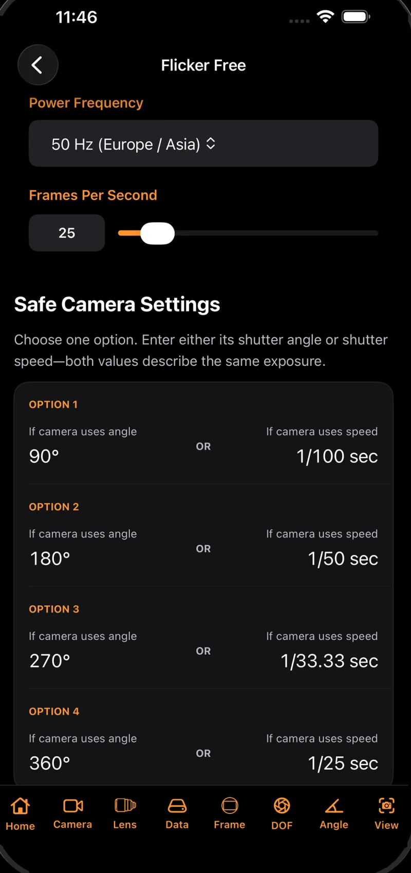 Ant CineKit Flicker Free Calculator
